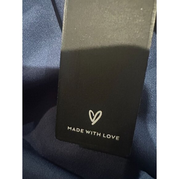 Lulus Navy Blue “Thinking Out Loud” Criss‑Cross Back Jumpsuit – Size M – New Wit - Picture 5 of 10